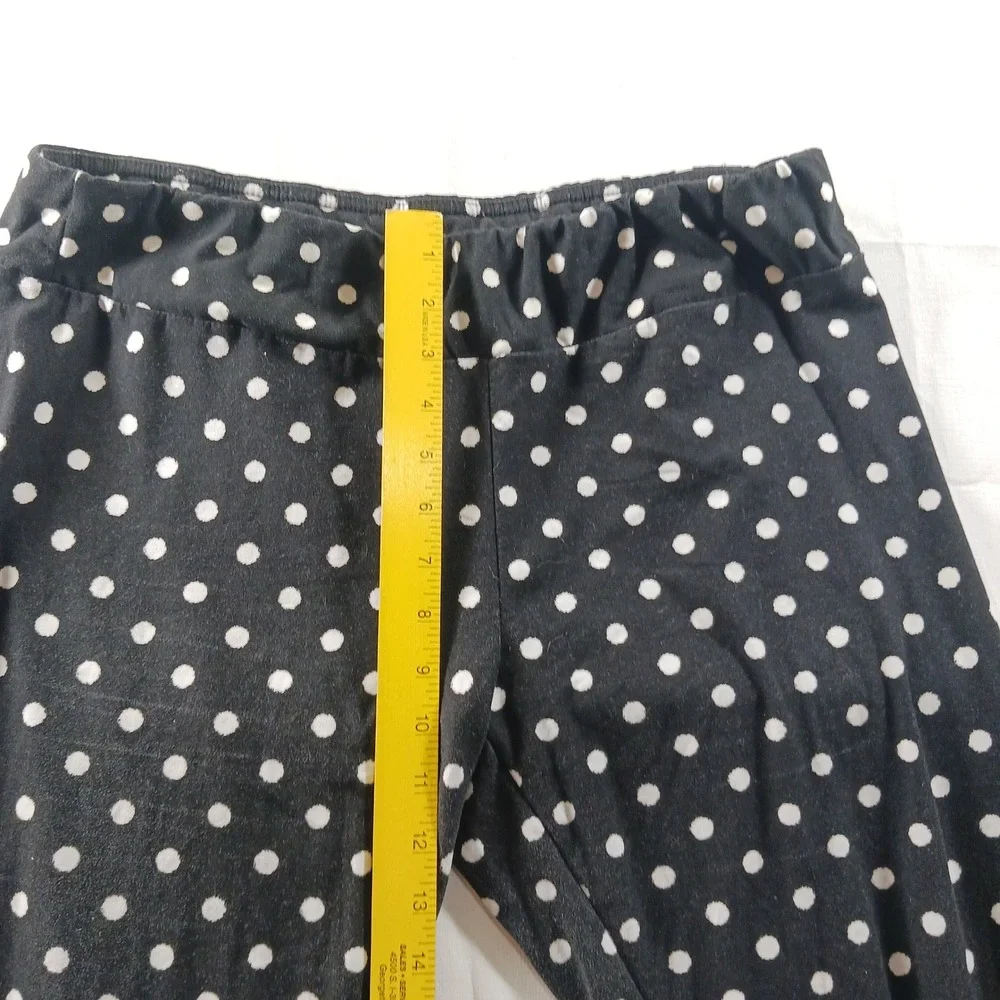 Time and‎ Tru Womens XXL 20 Black White Polka Dot Leggings Elastic Waist Pants